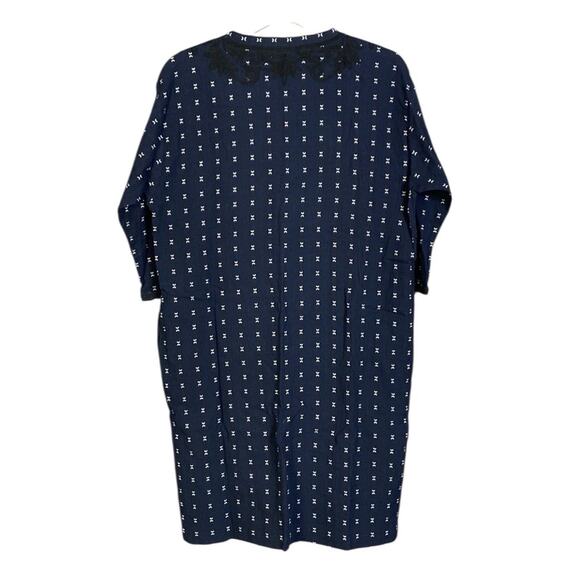 Roller Rabbit Navy Embroidered Cotton Mini Dress Women's Small - Picture 3 of 8